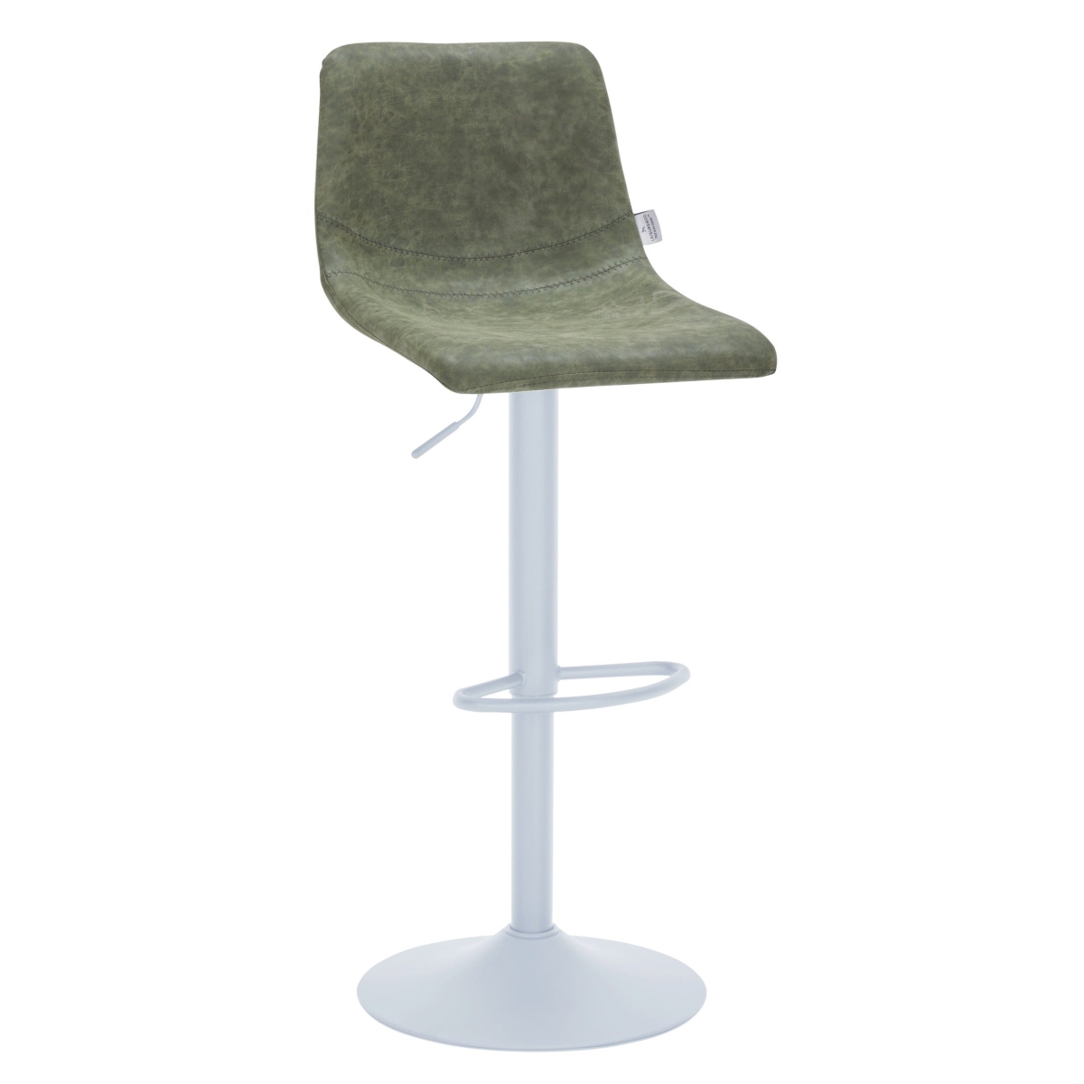 TSW-29G Tilbury Bar Stool, White Base & Olive Green