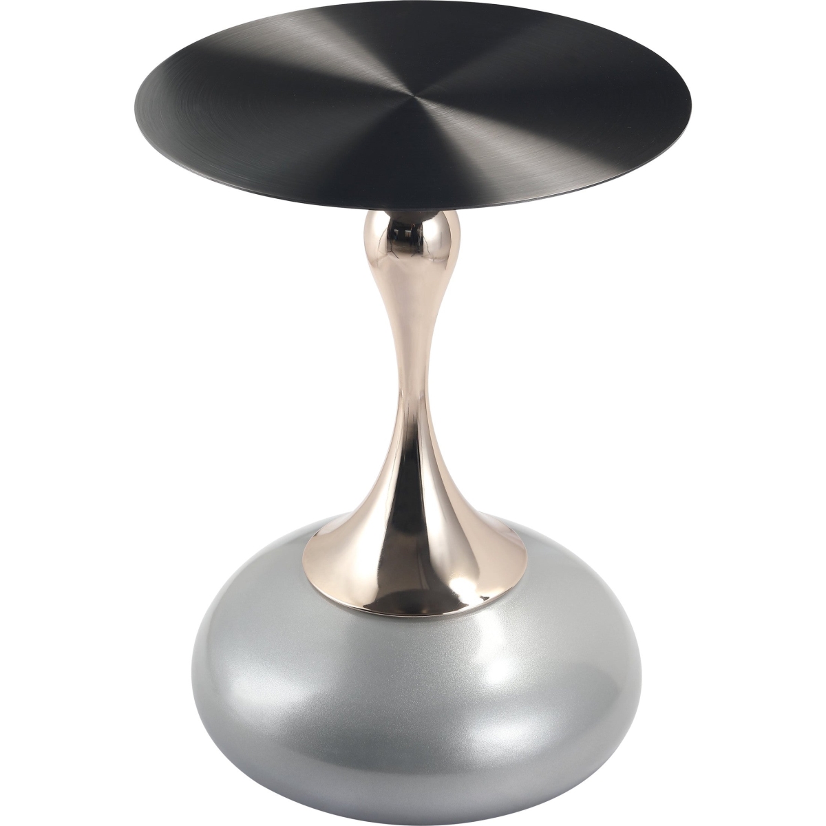 SST40S Savoy Collection Modern End Table, Silver