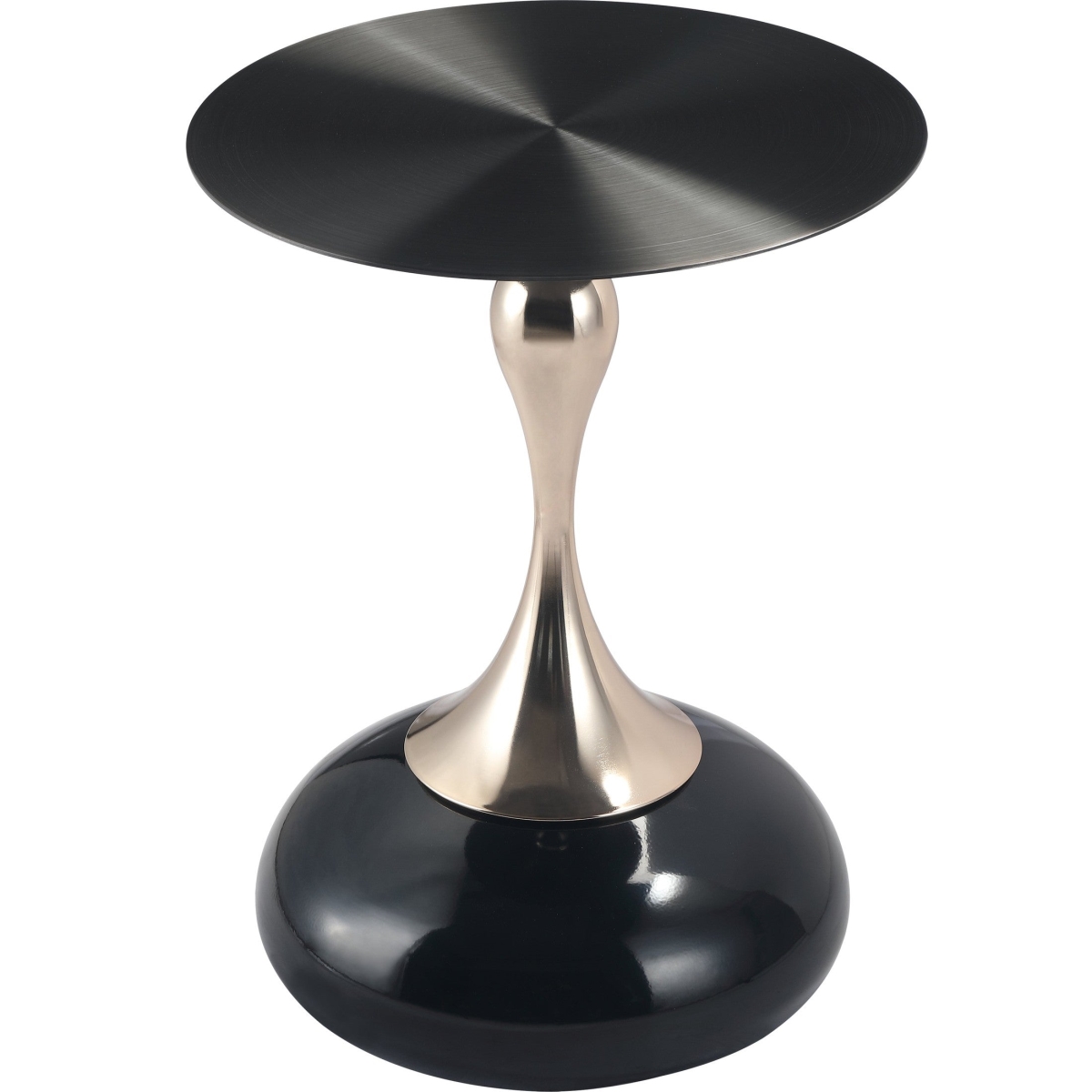 SST40SBL Savoy Collection Modern End Table, Shiny Black