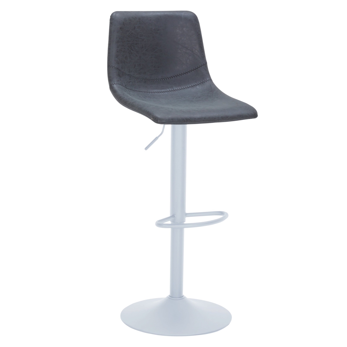 TSW-29BL Tilbury Bar Stool, White Base with Charcoal Black Seat