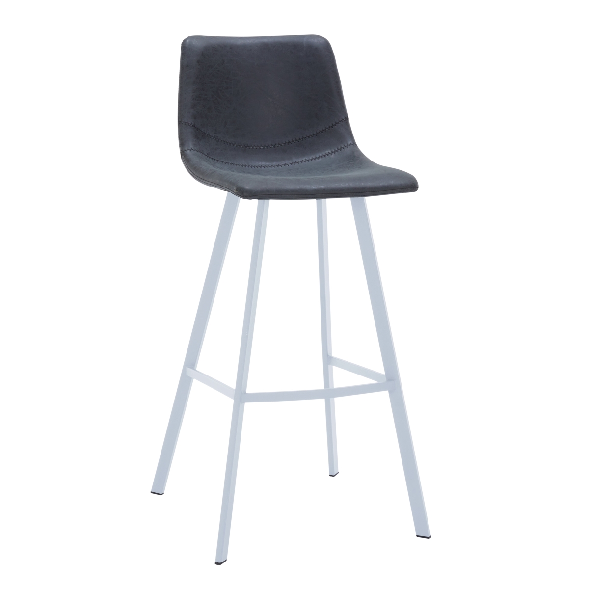 ESW-29BL Elland Bar Stool, Charcoal Black & White Base