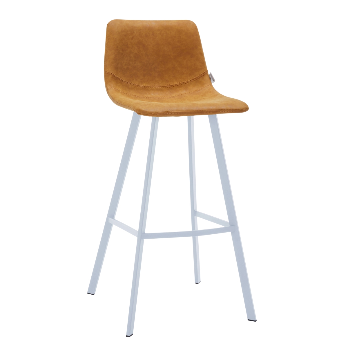 ESW-29BR Elland Bar Stool, Light Brown & White Base
