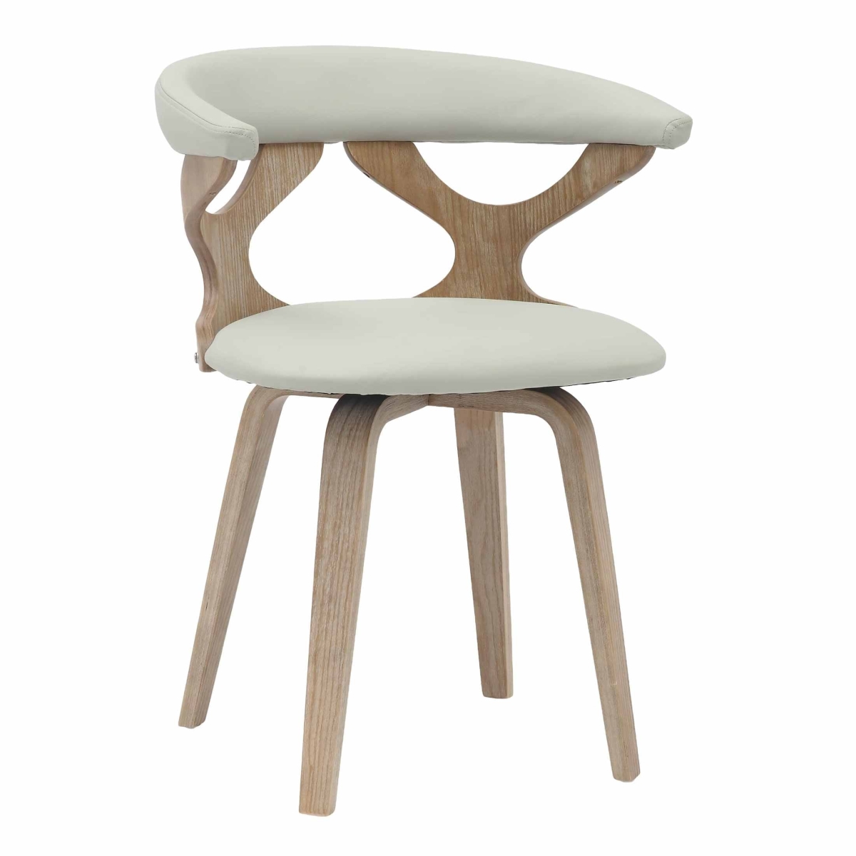 KCWW-22LGR Klyne Collection Modern Wooden Dining Chair, Washed Walnut Frame & Light Gray