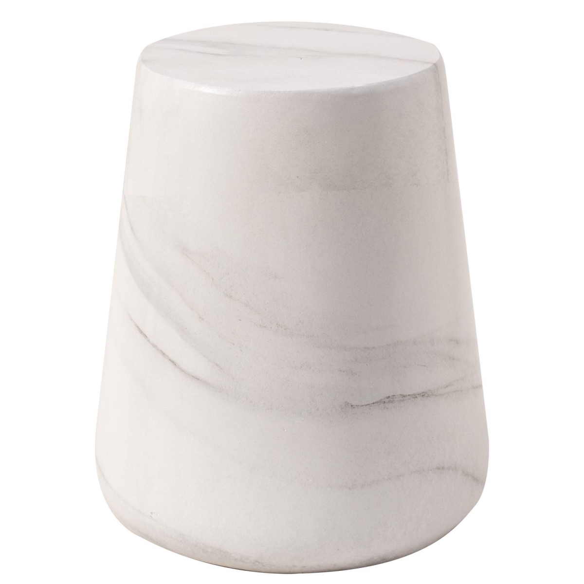 GST14MW Glint Series Modern Side End Table, Marble White