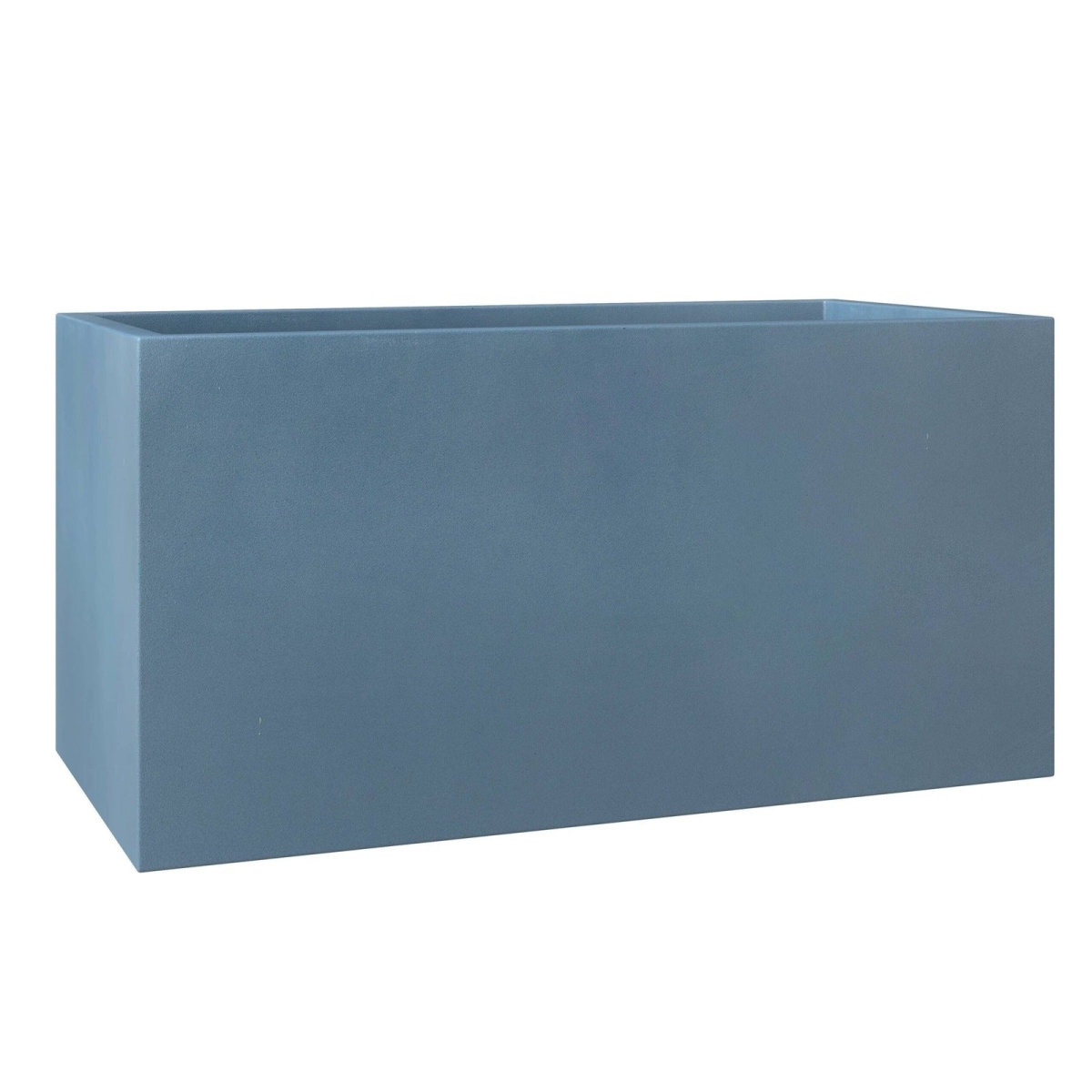 Basalt Tall Square Fiberstone & MgO Clay Planter, Weather-Resistant, Fully Assembled