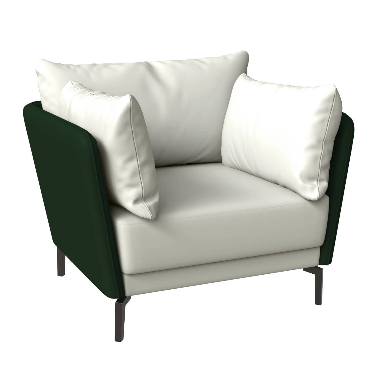 LS35G Luxify Collection Single Seater Sofa, Green