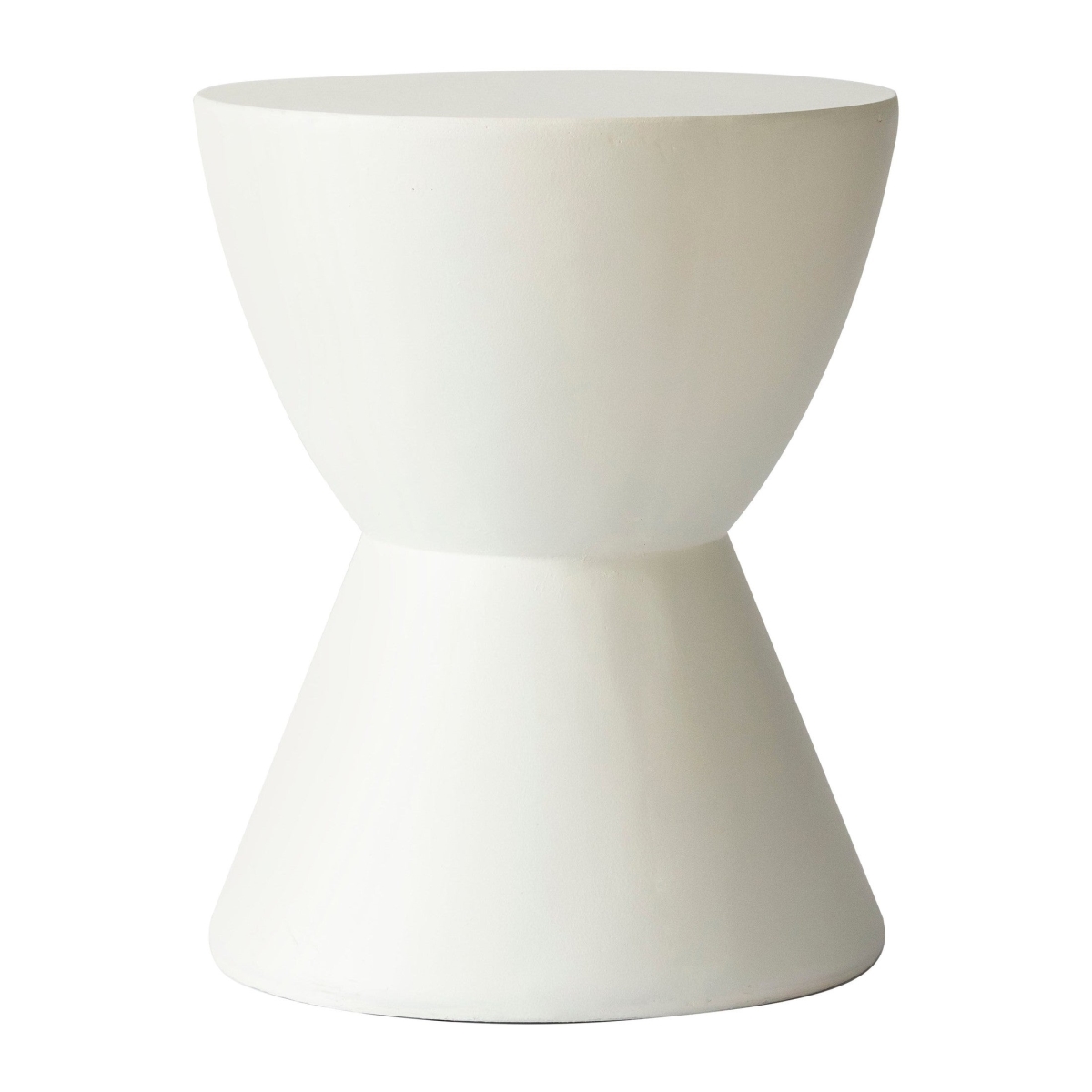 Loft Modern Fiberstone Hourglass Side Table, Weather-Resistant, Fully Assembled