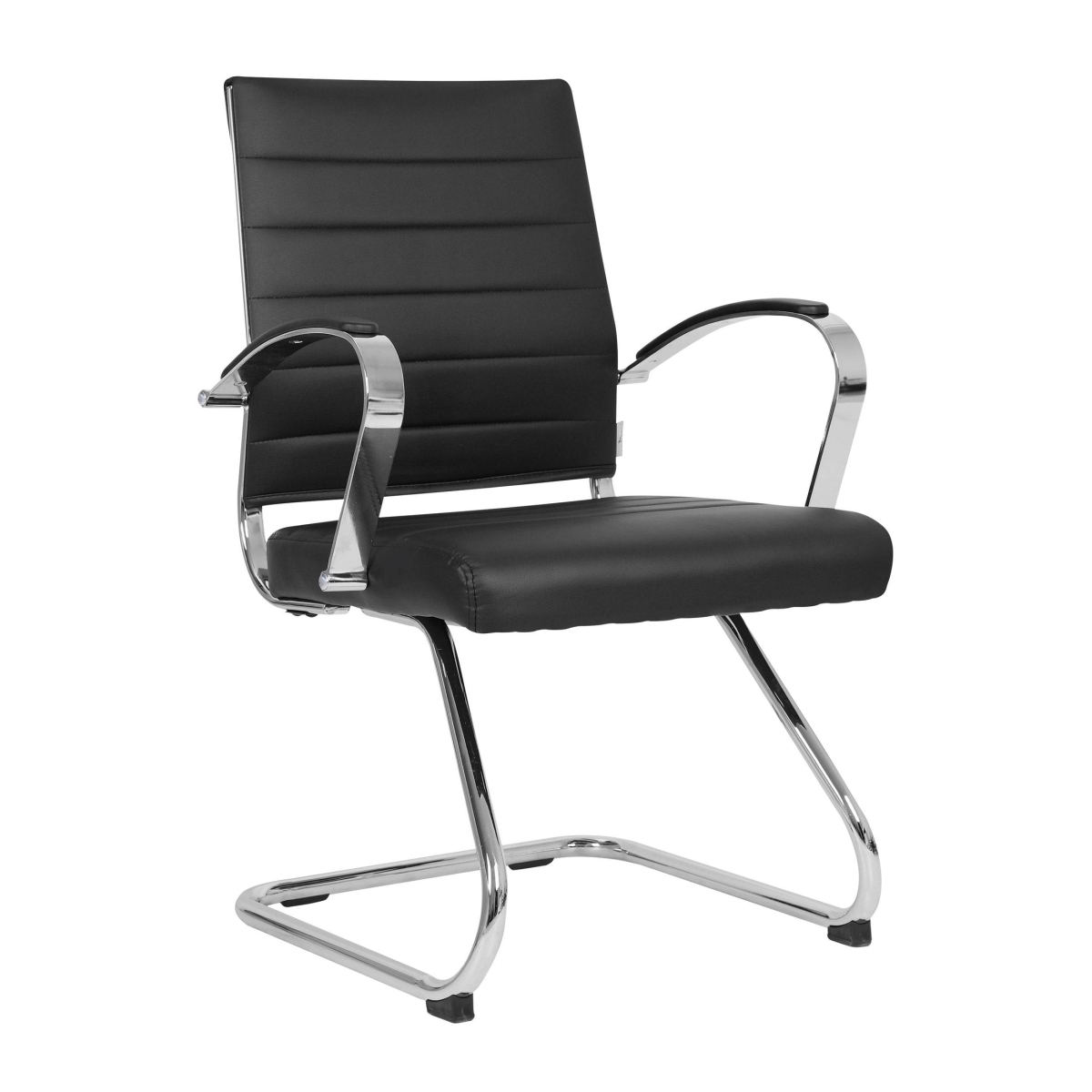 Benmar Modern Office Chair with Faux Leather Sled Base Task Chair & Arms