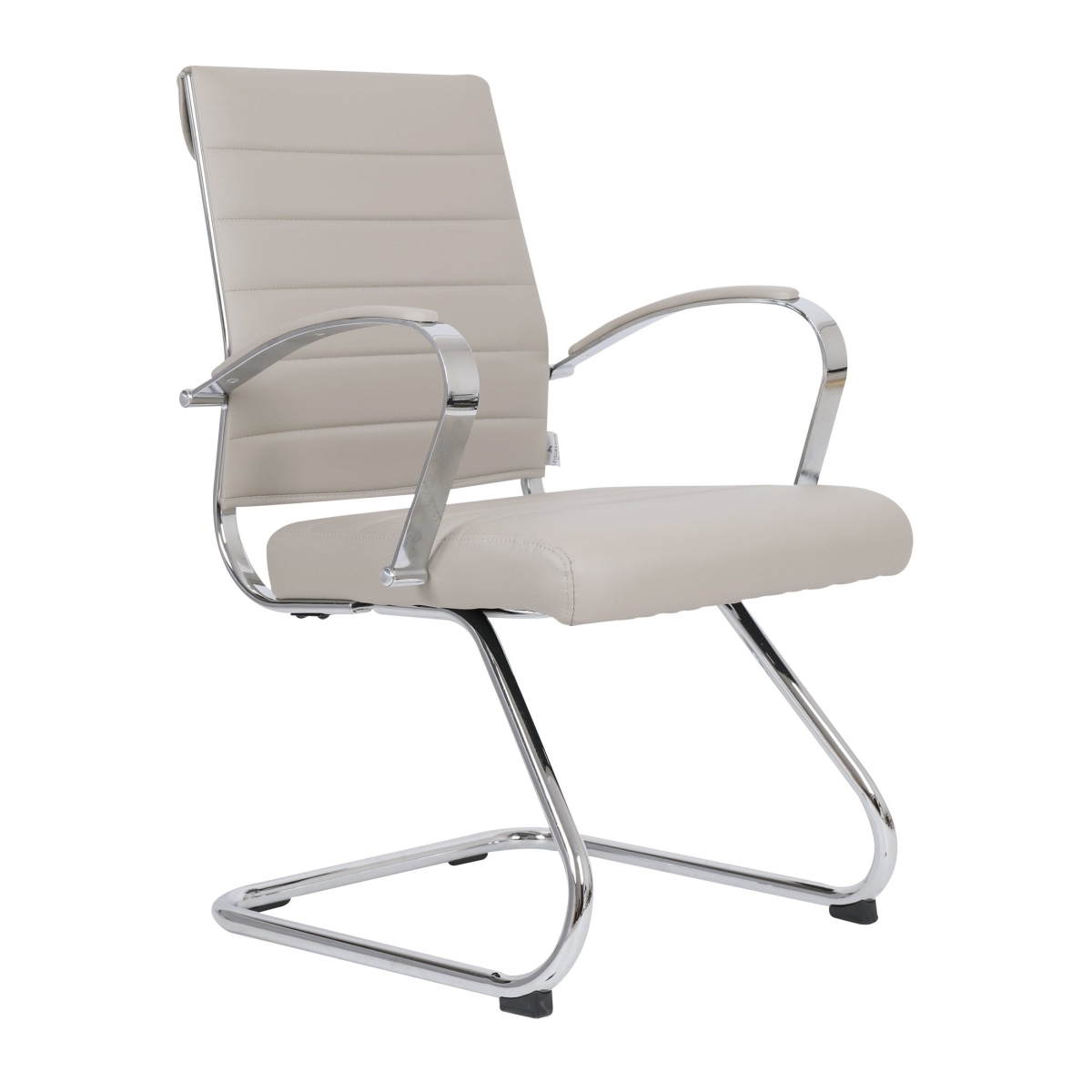 Benmar Modern Office Chair with Faux Leather Sled Base Task Chair & Arms