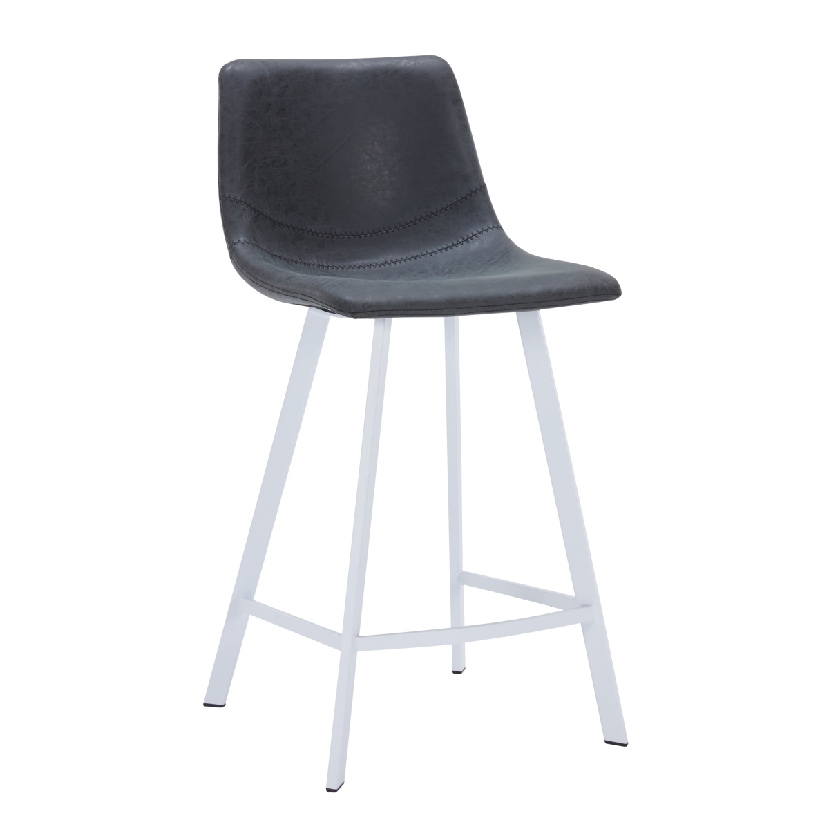 ESW-24BL Elland Counter Stool, Charcoal Black & White Base