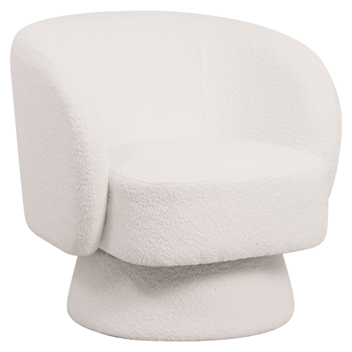 RA31S-W Raze Collection Modern Accent Chair, White Boucle