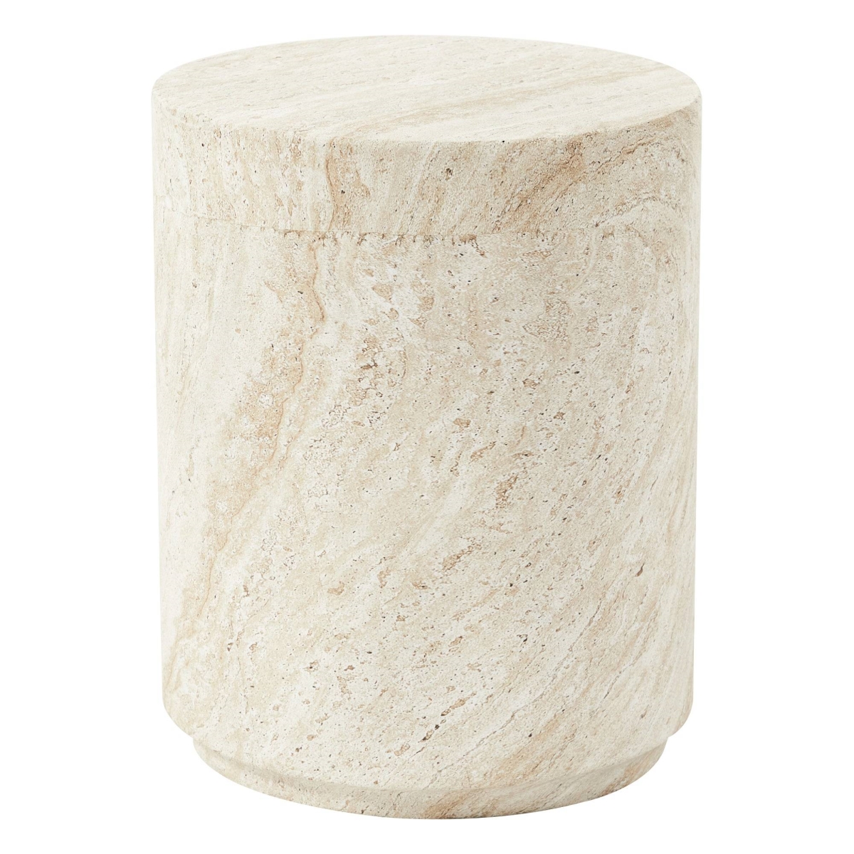 RST14TR Ramble Series Modern Side End Table, Travertine