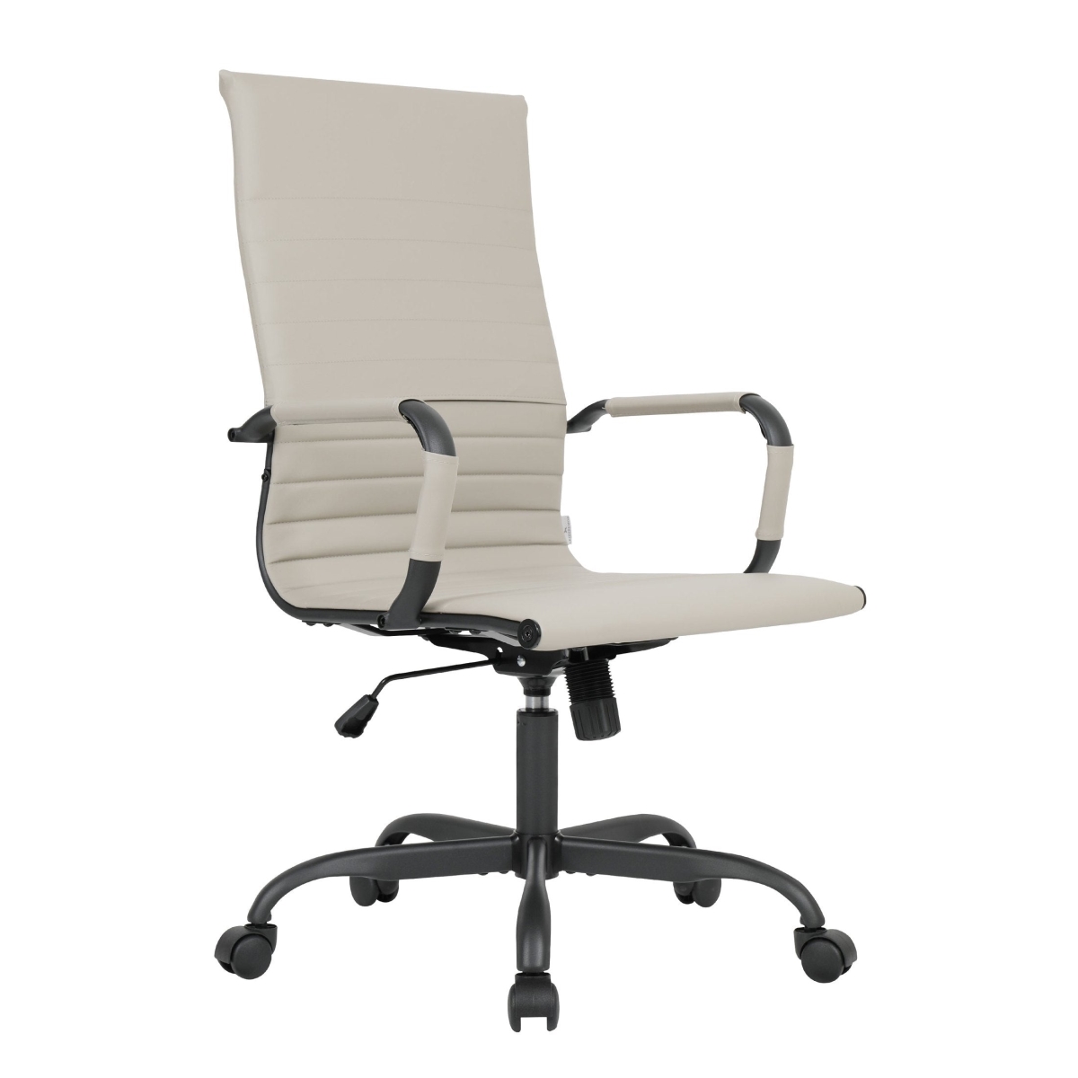 HOTBL19TL Harris Leather Home High-Back Office Chair, Tan with Black Frame