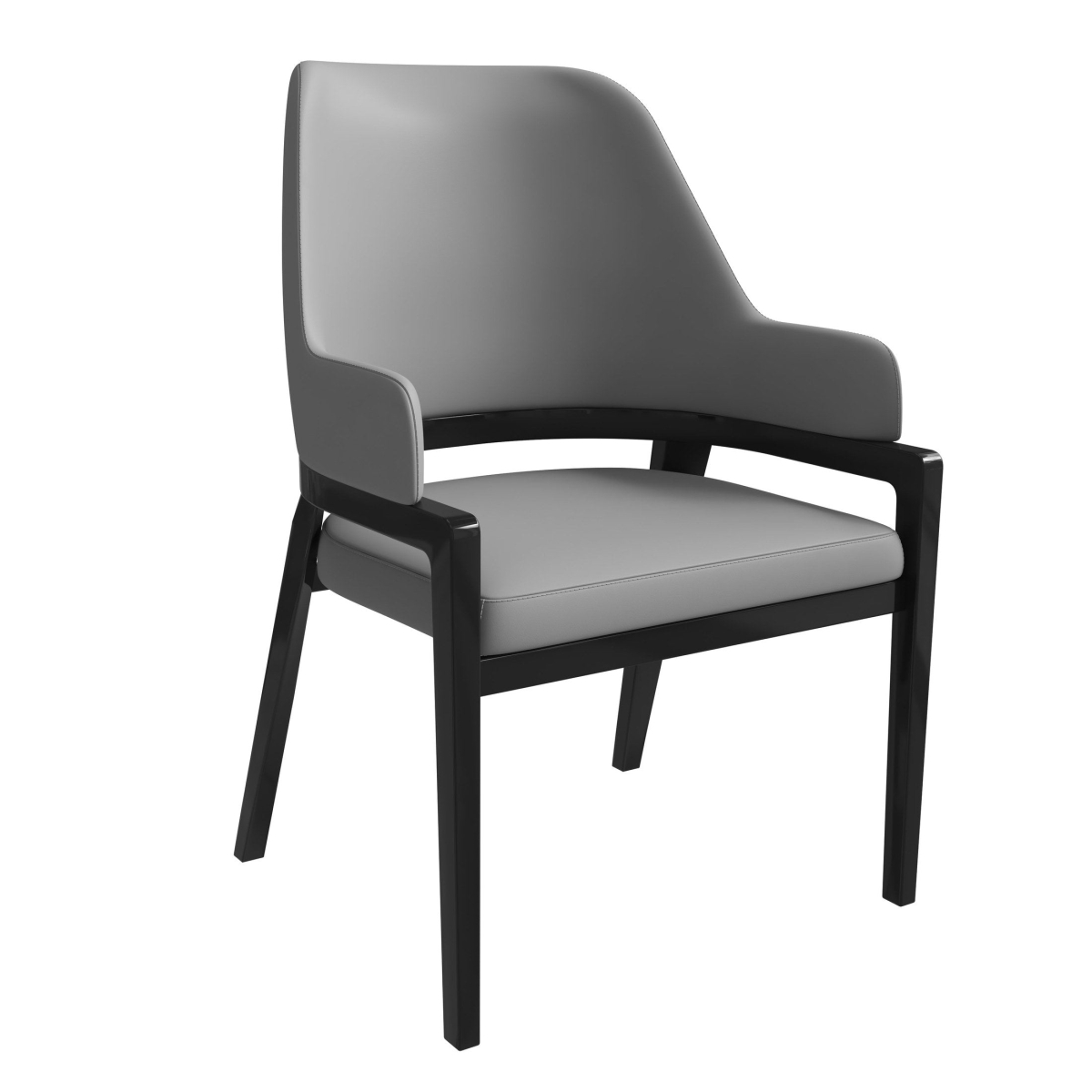 EC22GR Ethora Collection Modern Wooden Dining Chair, Gray