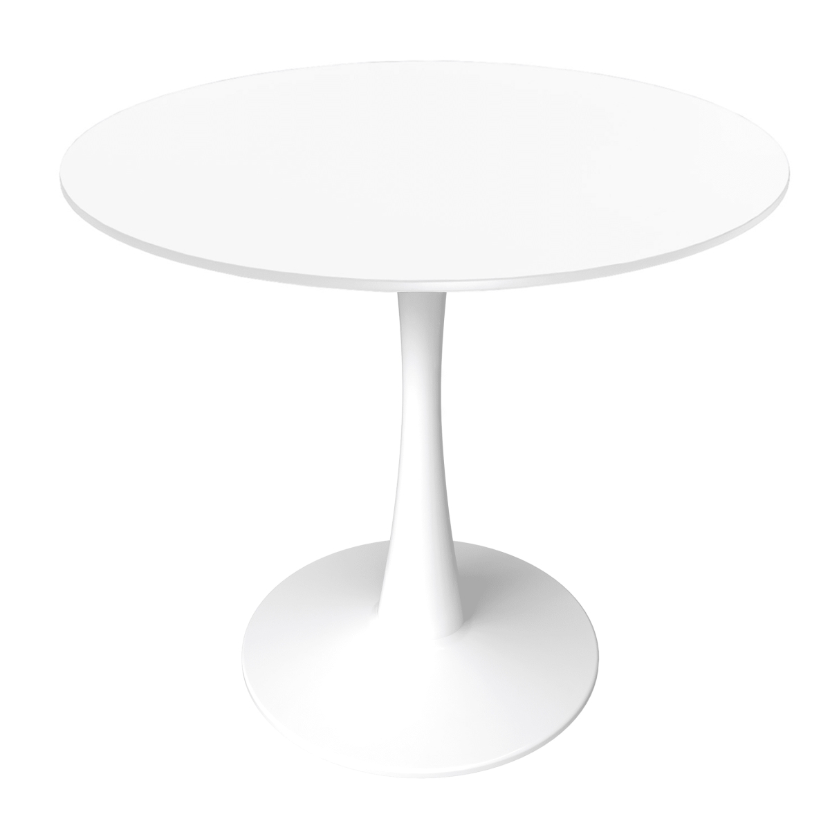 BTW-24W 24 in. Bristol Round Dining Table - White Base with White Top