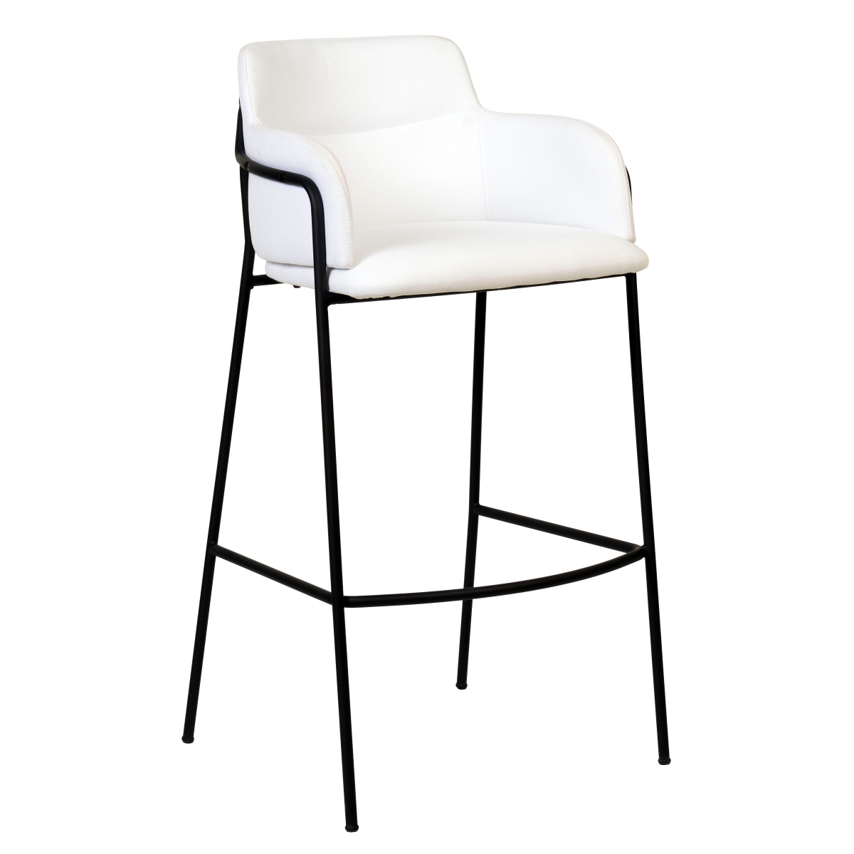 AC29W Axis Collection Modern Bar Height Chair, White