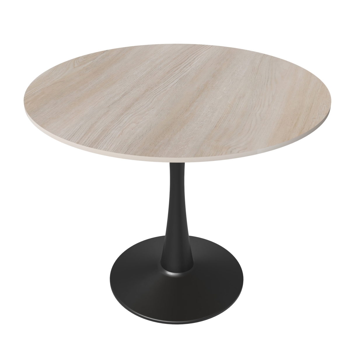 BTBL-35NW Bristol Bistro Table - Black Base with Natural Wood Top
