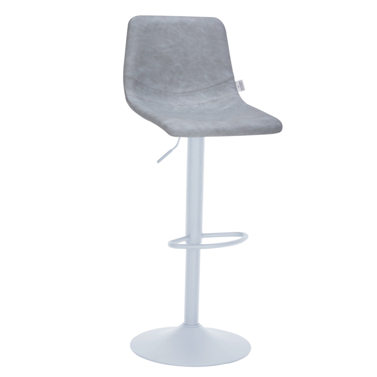TSW-29LGR Tilbury Bar Stool, White Base & Light Gray