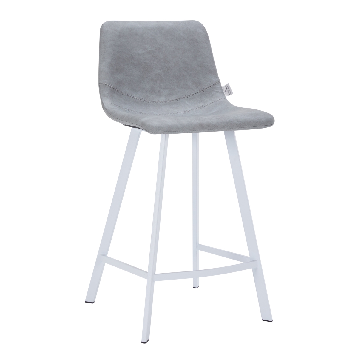 ESW-24LGR Elland Counter Stool, Light Gray & White Base