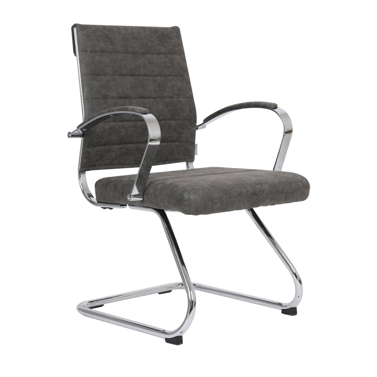 Benmar Modern Office Chair with Faux Leather Sled Base Task Chair & Arms