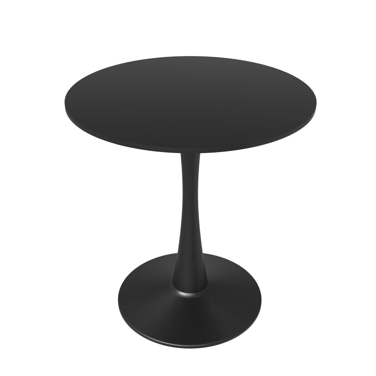 Bristol Modern Round Dining Table with MDF Wood Top and Steel Pedestal Base