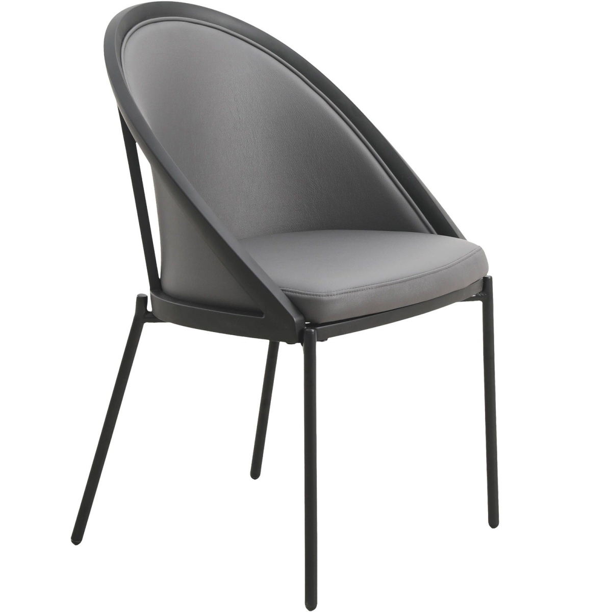 UC21CH Urbane Collection Modern Dining Chair, Charcoal