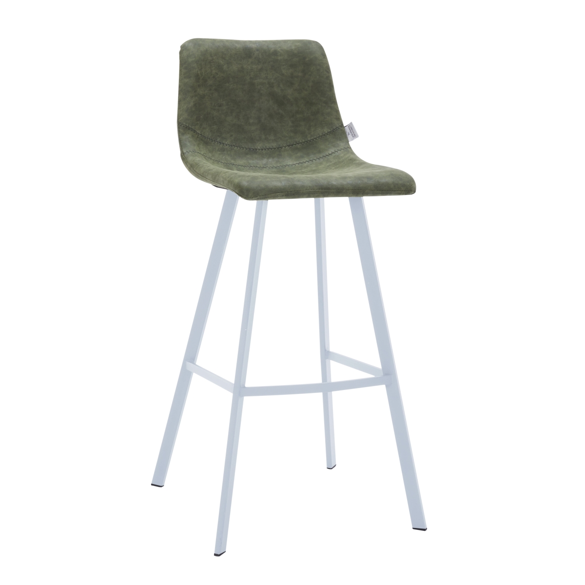 ESW-29G Elland Bar Stool, Olive Green & White Base