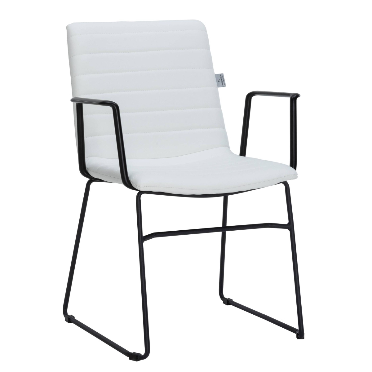 ZOA18WL Zylar Series Office Guest Arm Chair, White Leather