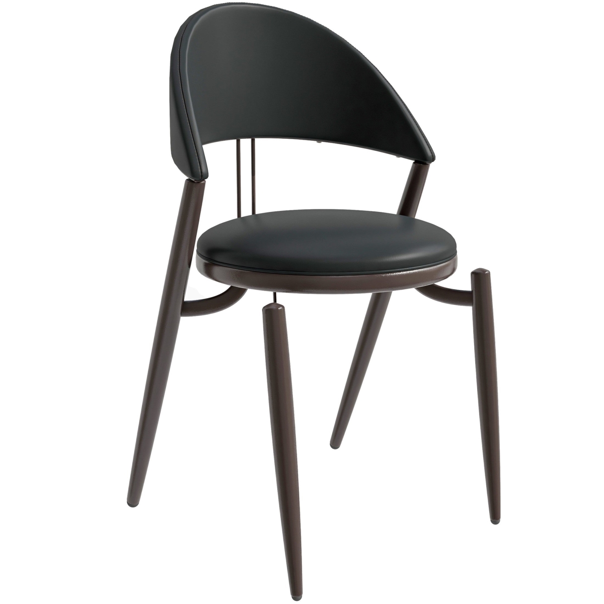 VC49BL Venice Collection Modern Dining Chair, Black