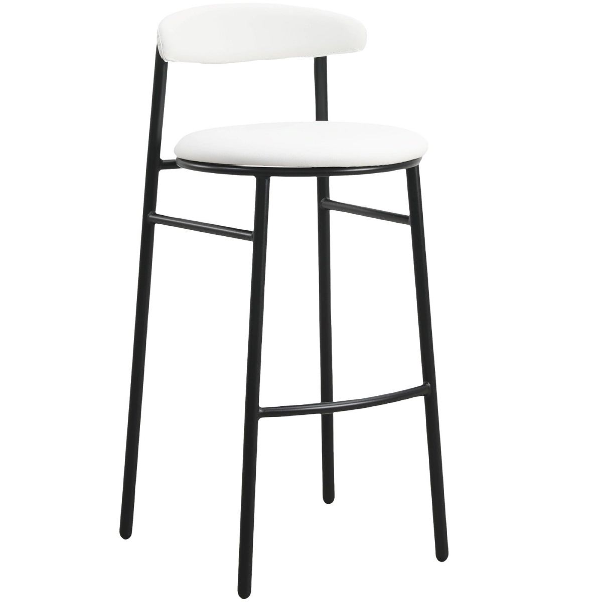 LB30W Lume Collection Modern Bar Stool, White