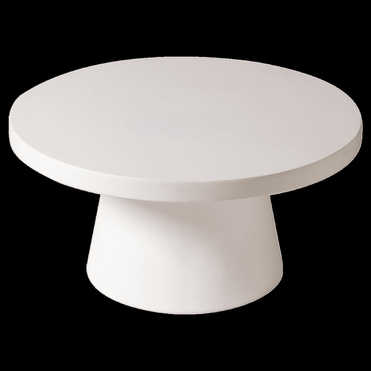 Dune Modern Round Side Table - Weather-Resistant Fiberstone Indoor/Outdoor Table