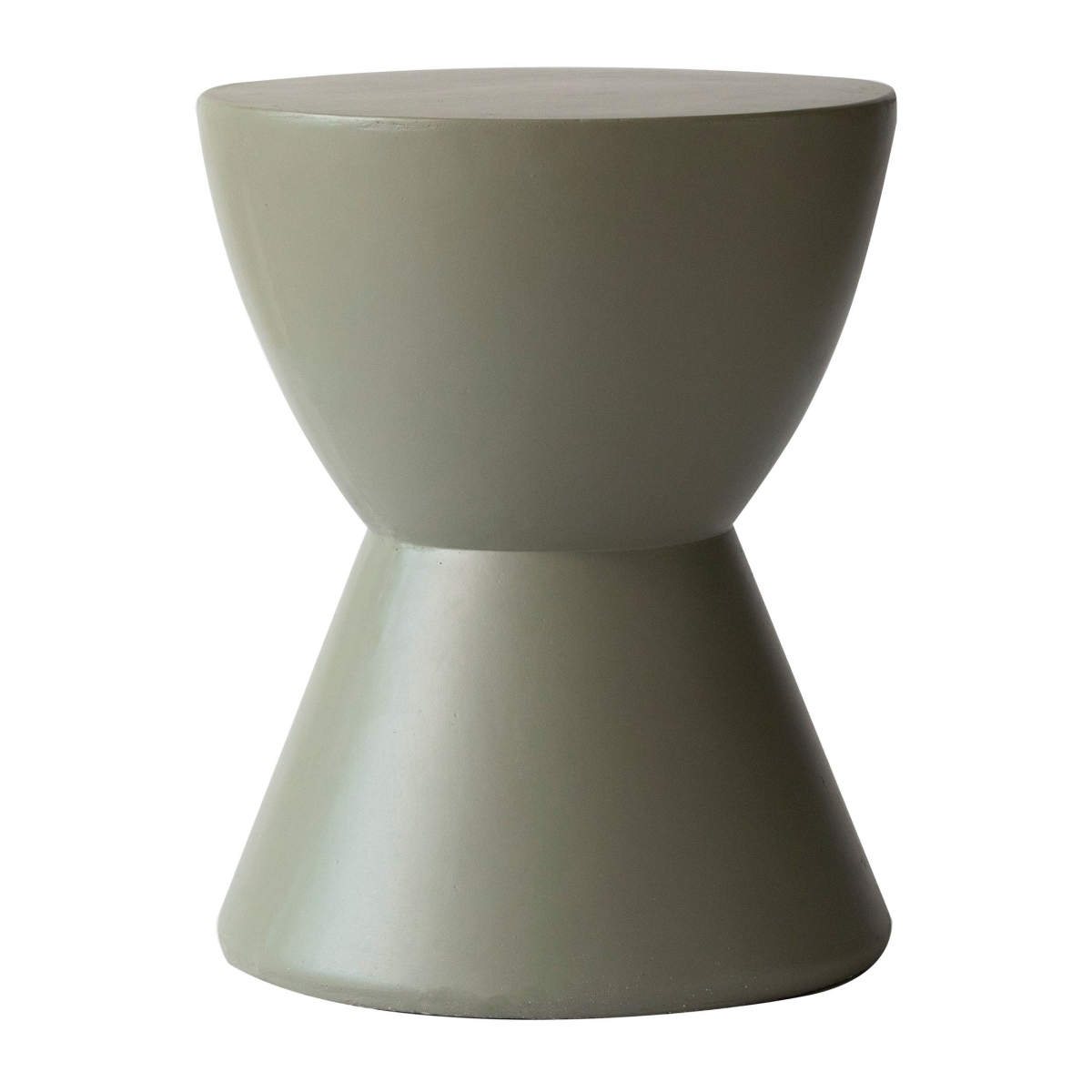 Loft Modern Fiberstone Hourglass Side Table, Weather-Resistant, Fully Assembled