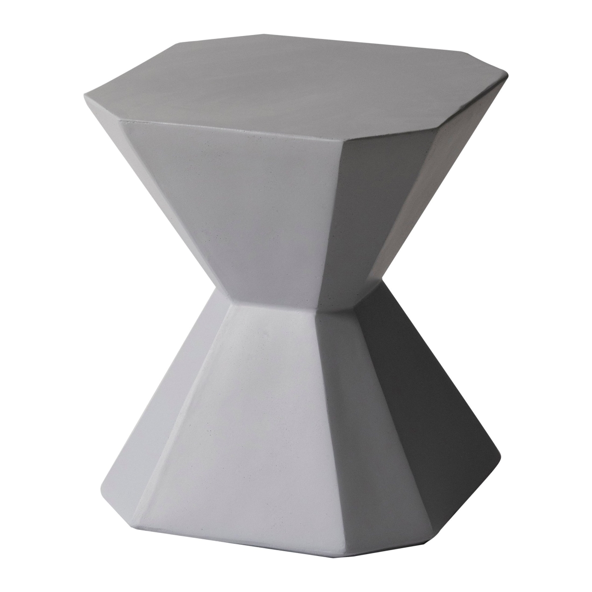 Azure 17 in Modern Round Fiberstone Side Table, Weather-Resistant, Fully Assembled