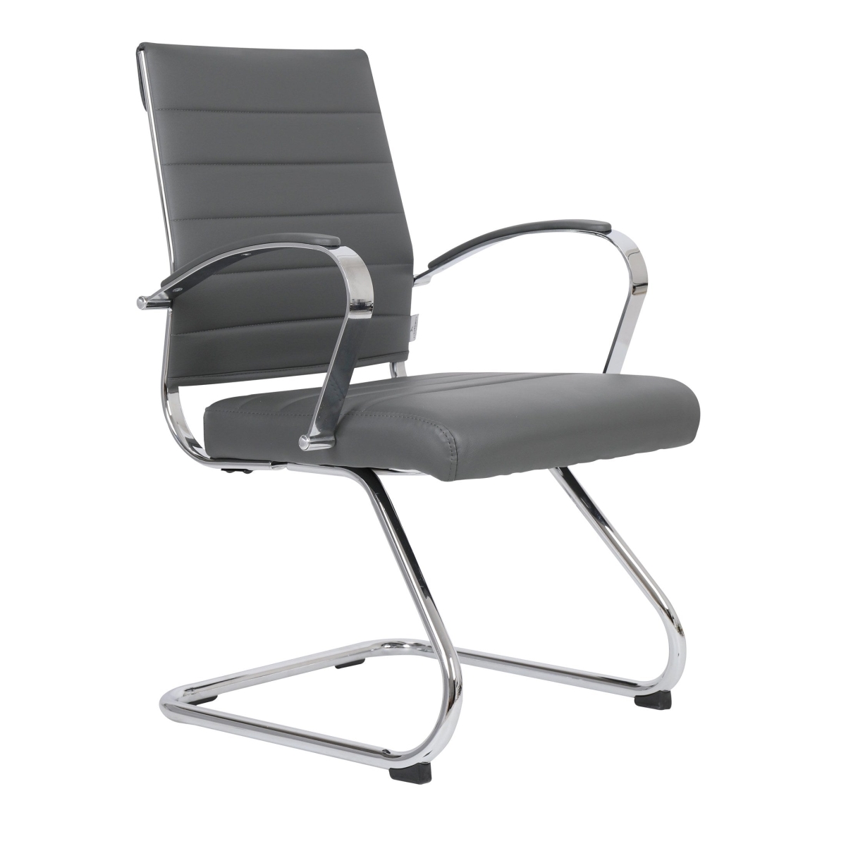 Benmar Modern Office Chair with Faux Leather Sled Base Task Chair & Arms