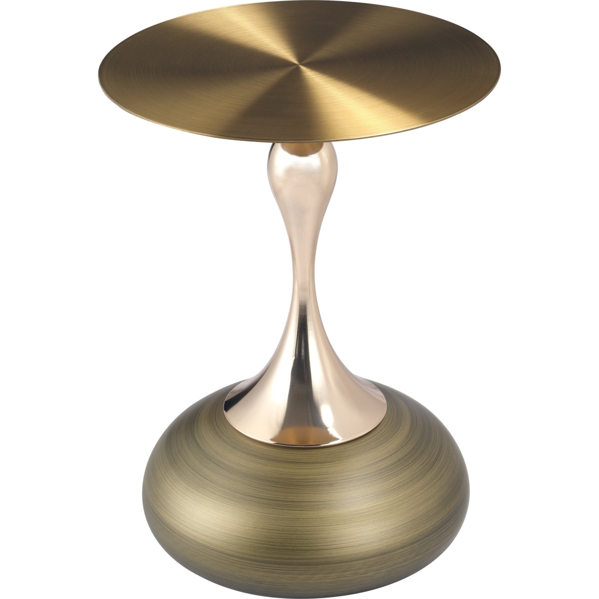 SST40BRA Savoy Collection Modern End Table, Brass