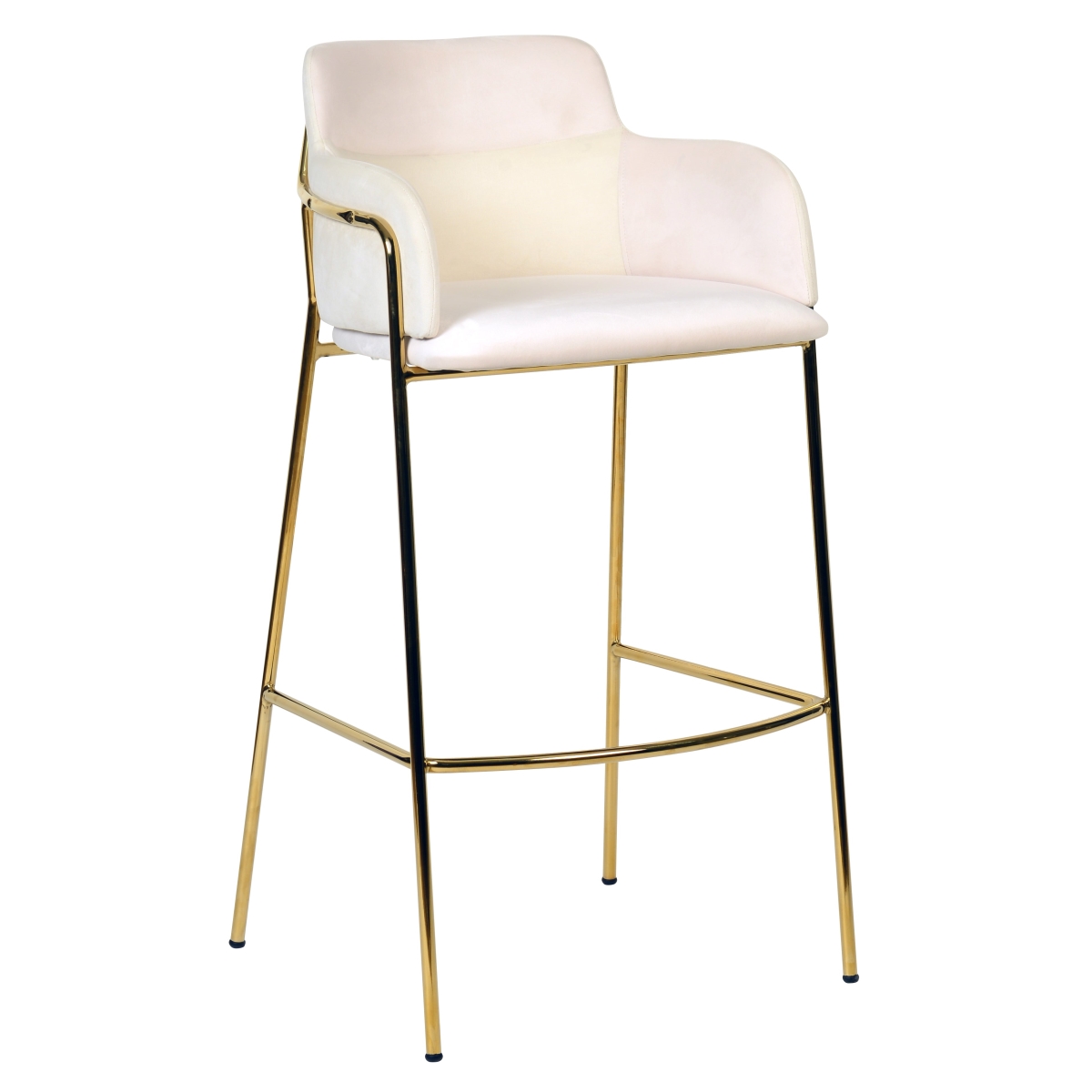 ACG29BG Axis Collection Modern Gold Bar Height Chair, Beige