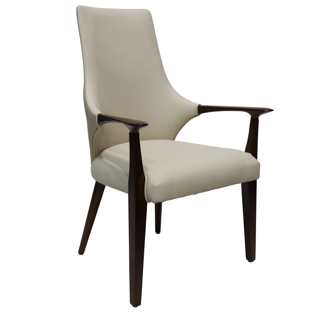 ECA23TP Elm Modern Wooden Dining Arm Chair in Taupe