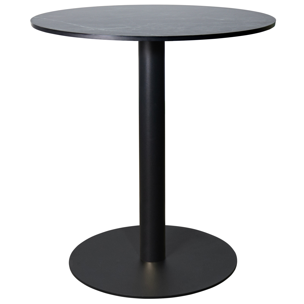 VRTBL-36BLM Vail Dining Table Black Base with 36 in. Round Black MDF Top