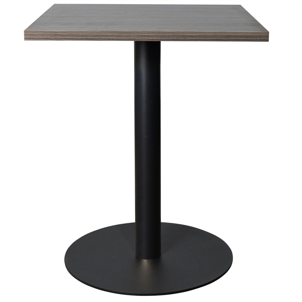 VRTBL-S24DBR Vail Dining Table Black Base with 24 in. Square Dark Brown MDF Top
