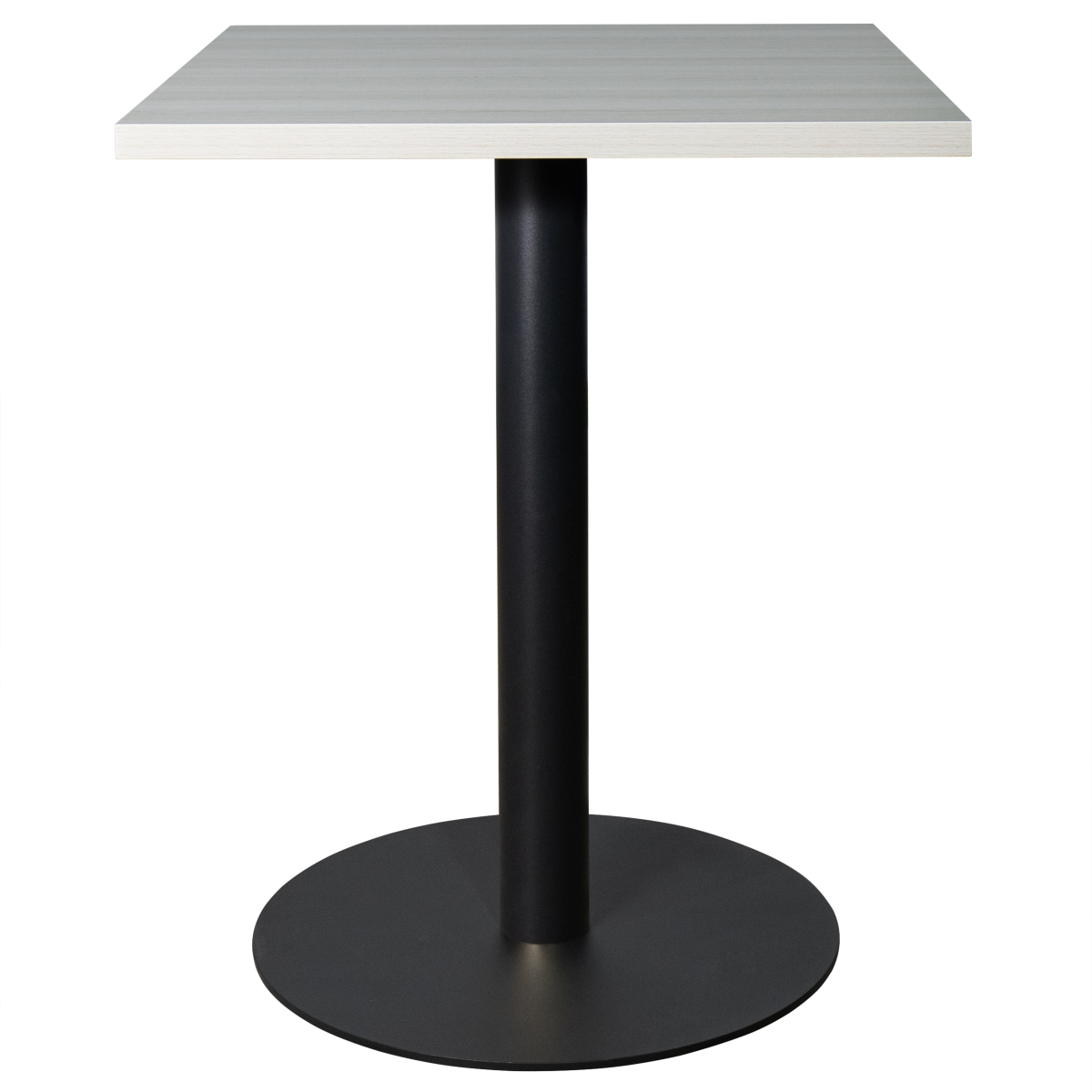 VRTBL-S24LNW Vail Dining Table Black Base with 24 in. Square Light Wood Brown MDF Top