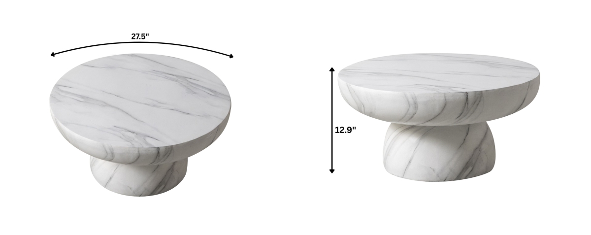 RCT27MW Ruben Coffee Table in Marbled White