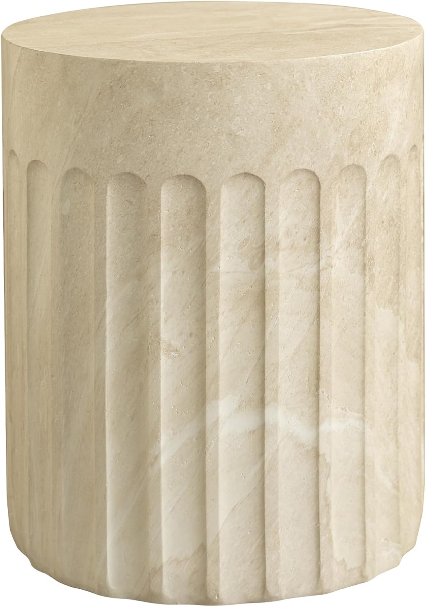 ZST15SM Zenvio Side Table in Stone Marble