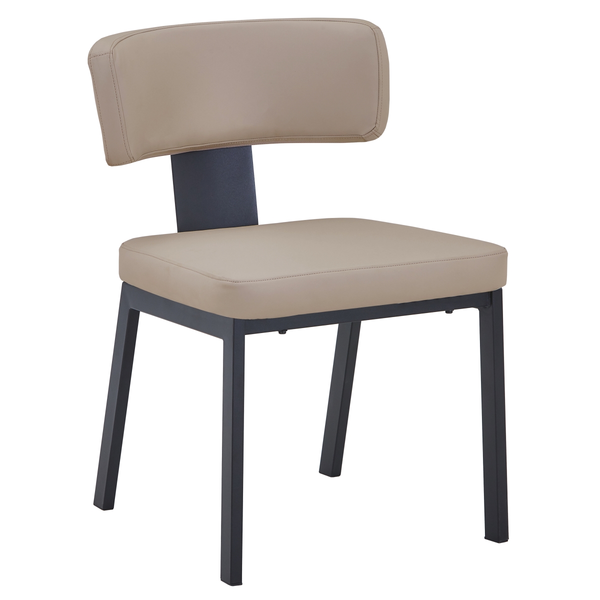 Teres Leather Dining Chair, Steel Legs & Poplar Wood Core