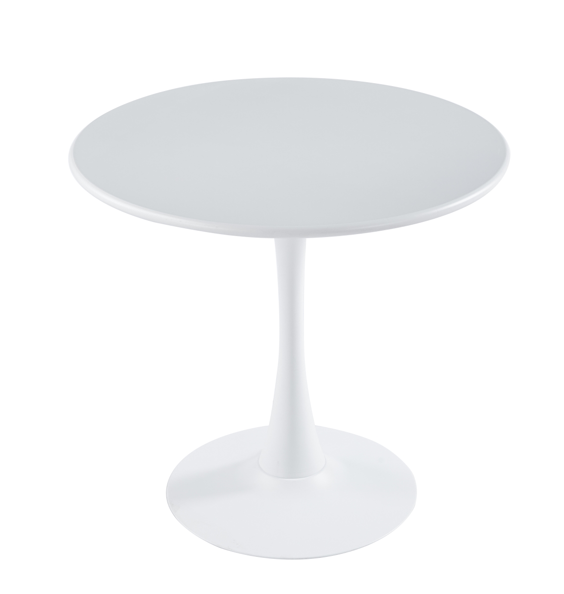 BTWO-31W 31 in. Bello Outdoor Metal Dining Table with White Base & White Top
