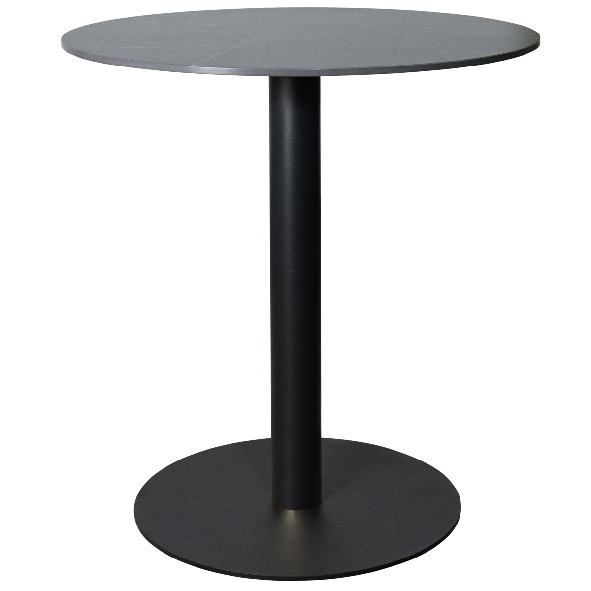VRTBL-36BLS Vail Dining Table Black Base with 36 in. Round Black Stone Top