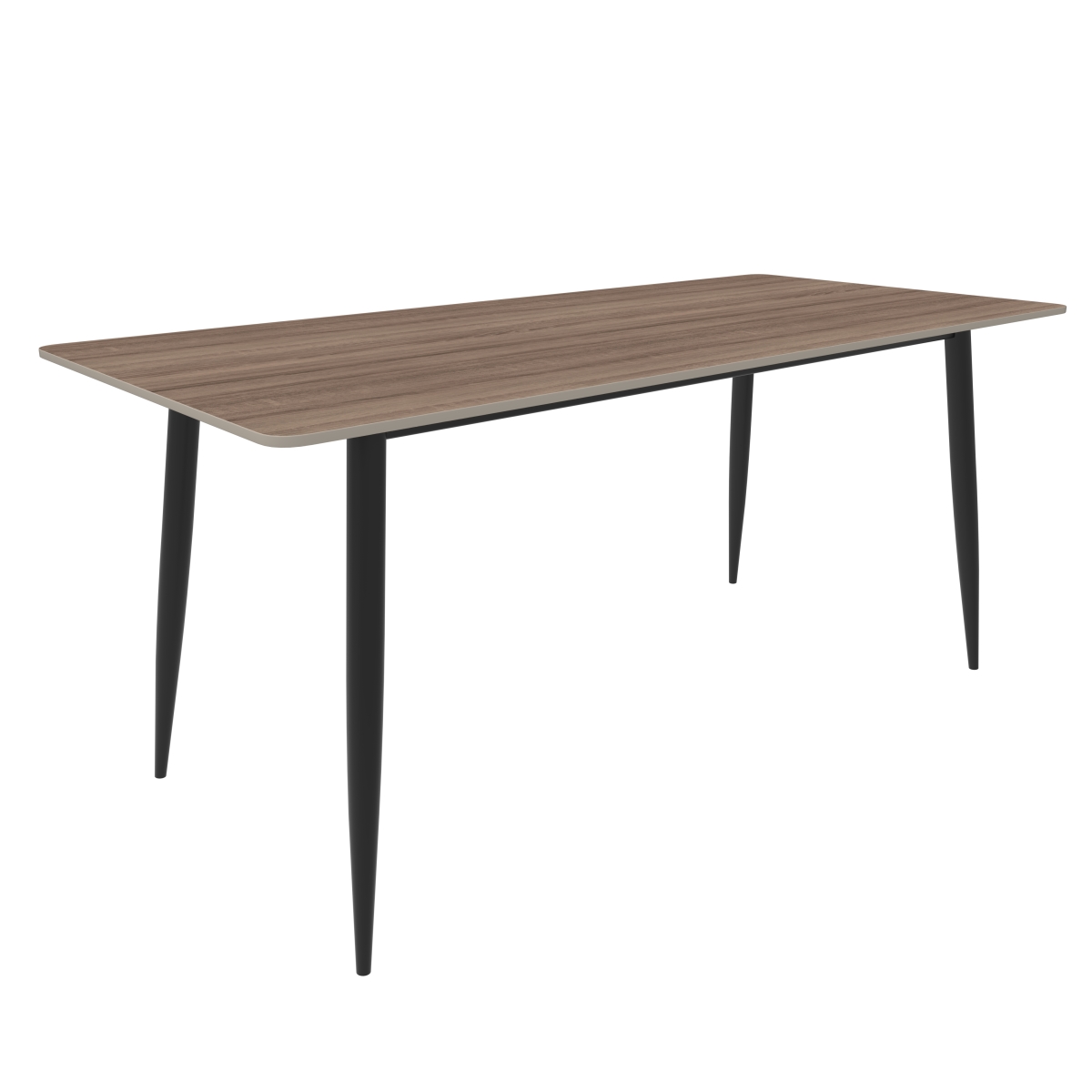 ZT39BL-62RO-S Zayle 62 in. Rectangle Sintered Stone Dining Table in Red Oak with Black Base