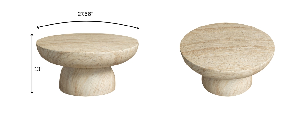 LCT27TR Lunexa Coffee Table in Travertine