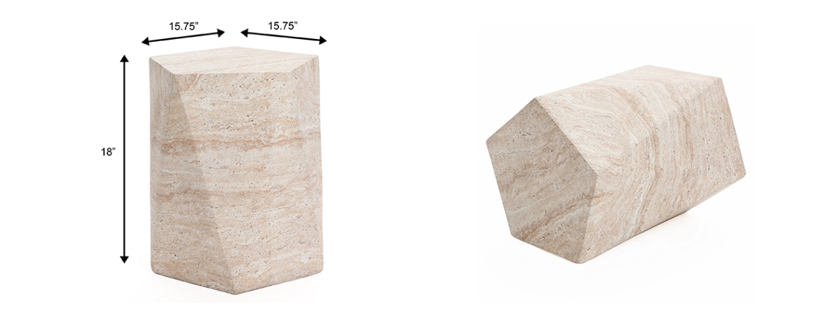NST15TR Nexovo Side Table in Travertine