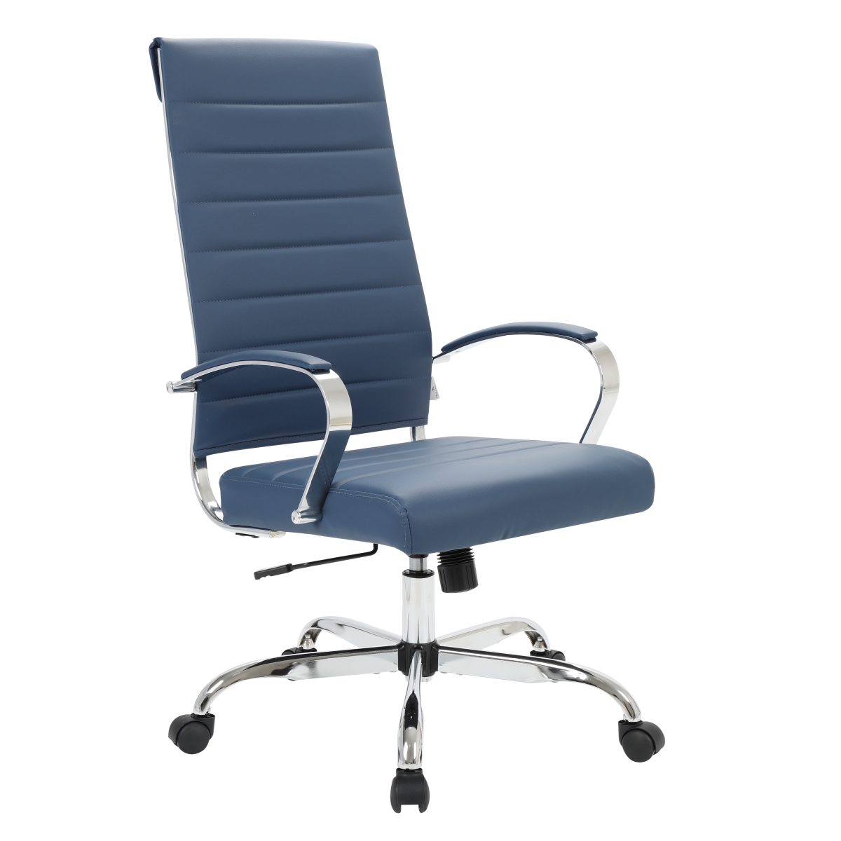 BOT19BUL Benmar High-Back Leather Office Chair, Navy Blue