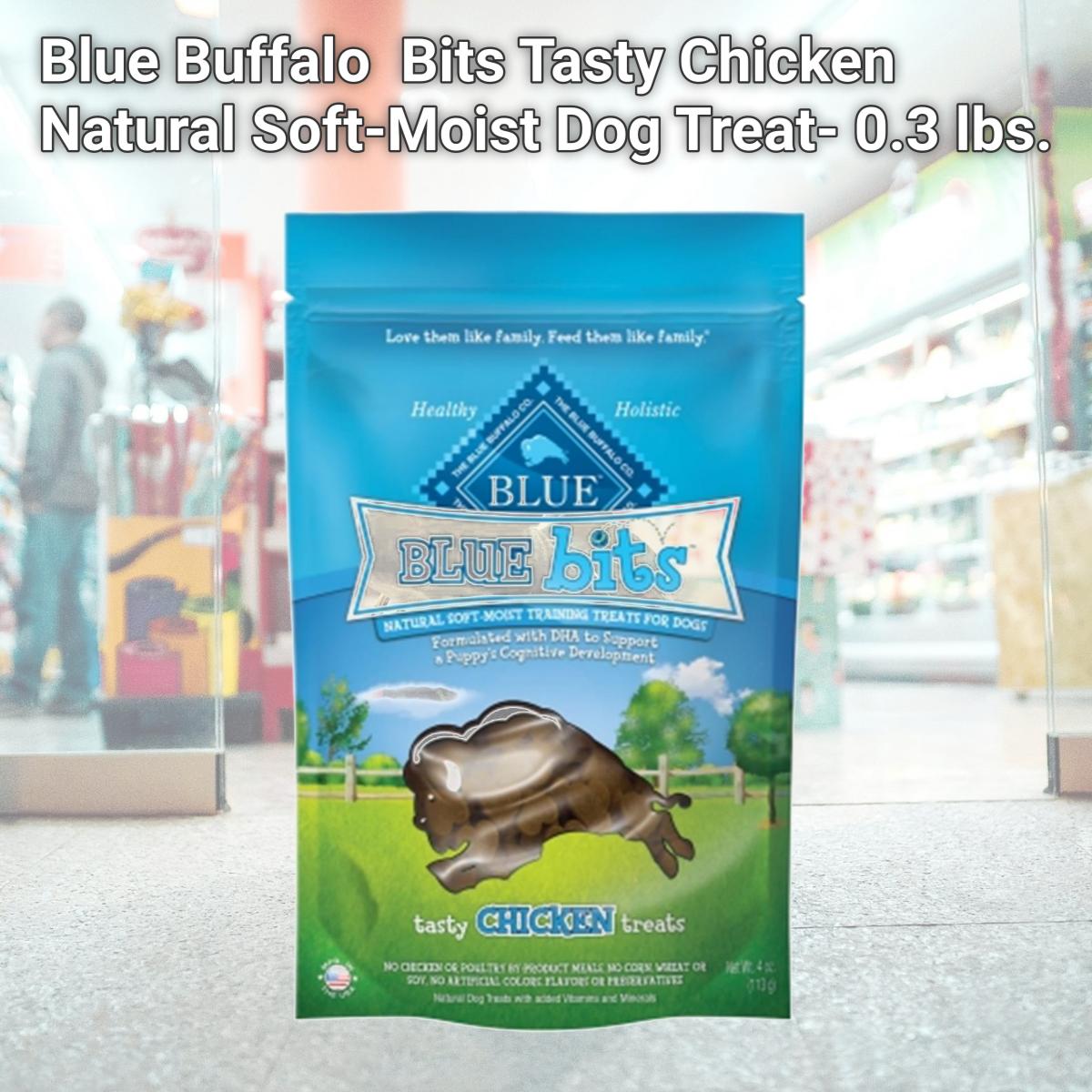Picture of Blue Buffalo BB00518 Bits Tasty Chicken Natural Soft-Moist Dog Treat- 0.3 lbs.